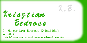 krisztian bedross business card